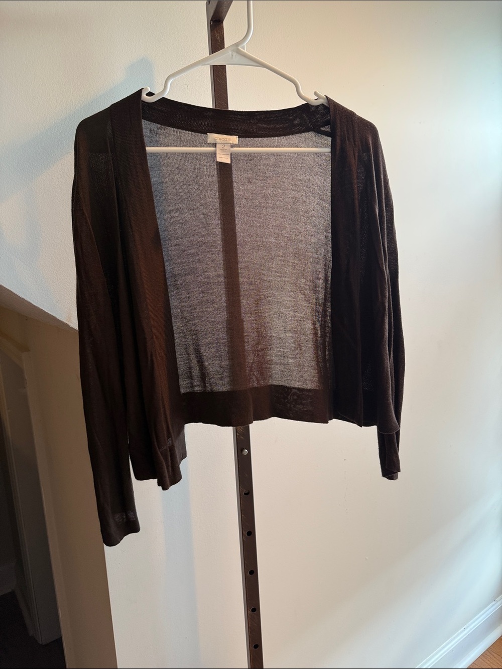 Chico’sLightweight Brown Open-Front Women's Cardigan Sweater